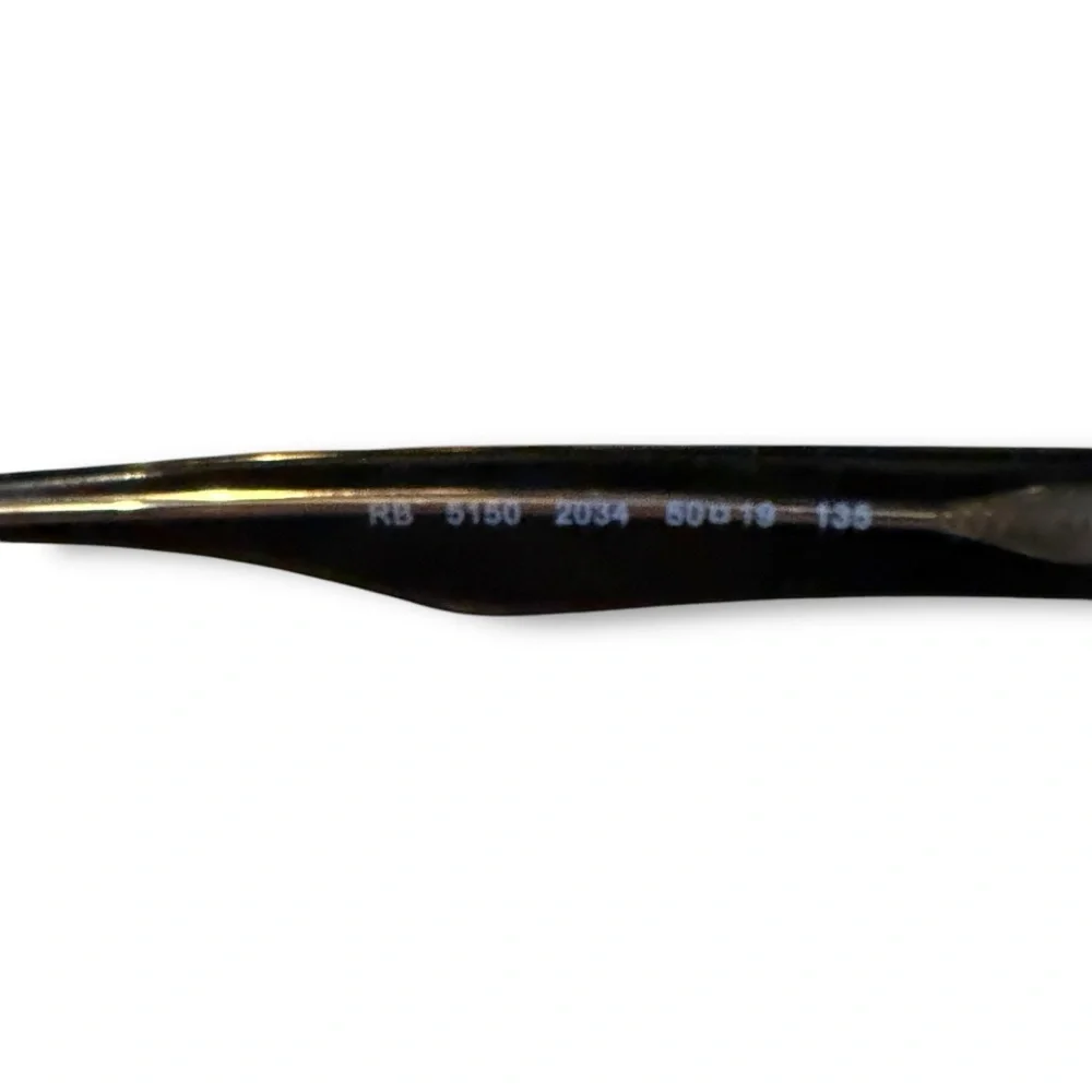Ray-Ban Eyeglasses Frames RB51502034 Polished‎ Black On Transparent Rectangle